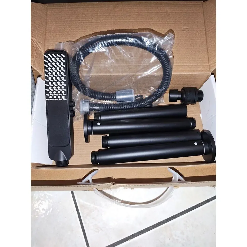 Dual Shower Head 6-Mode Diverter, Matte Black | 304 Stainless Fits 41